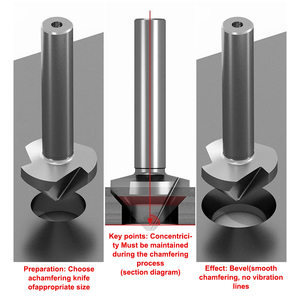 Songqi 3 sáo HSS <span class=keywords><strong>chamfer</strong></span> khoan bit cho gỗ & kim loại mịn countersinking & deburring công cụ - Product Image 6