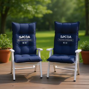 Juego de 2 cojines para silla Spoda Highback, almohadas de tela Oxford azul marino para exteriores, para uso en patio y jardín - Product Image 2