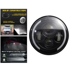Faro delantero LED redondo para motocicleta <span class=keywords><strong>Lada</strong></span> Niva <span class=keywords><strong>Urban</strong></span>, 7 pulgadas, ojos angulares, 12V, 24V, señal de giro, <span class=keywords><strong>4x4</strong></span> - Product Image 2