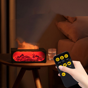 RGB Đầy Màu Sắc Ánh Sáng Tinh Dầu Khuếch Tán Loa Hương Thơm Không Khí Tạo Độ Ẩm 3D Ngọn Lửa Điều Khiển Từ Xa USB Phí Nhà Quà Tặng - Product Image 1