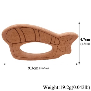 Natural de madera de haya Sushi bebé agarrando juguetes para la fabricación de la joyería - Product Image 6