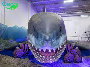 หุ่นจำลองฉลามขนาดเท่าตัวจริง พร้อมเสียงสมจริง ทำจากวัสดุเรซิ่น สำหรับใช้งานกลางแจ้ง - Product Image 4