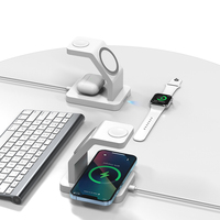 Chargeur sans fil magnétique 3 en 1 avec PD pour iPhone 12/13/14/15/16/17 pour AirPods et Watch