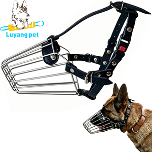 Bozal para Perro de Cuero Vacuno de Alta Calidad Directo de Fábrica, Acero Inoxidable 304 para Pastor Alemán, Malinois, <span class=keywords><strong>Doberman</strong></span> y Perros Medianos - Product Image 1
