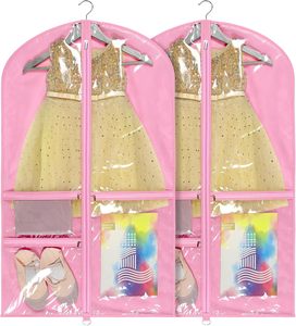 Sac de <span class=keywords><strong>rangement</strong></span> pliable en tissu non tissé et PVC pour vêtements, <span class=keywords><strong>housse</strong></span> anti-poussière pour robes, pour l'organisation des vêtements à la maison et en voyage - Product Image 3