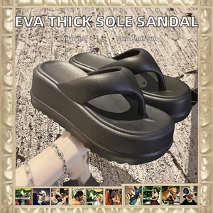 Nouvelles tongs en EVA à semelle épaisse pour l'extérieur, rehaussantes, à semelle souple, antidérapantes, sandales de plage à clipser - Product Image 3