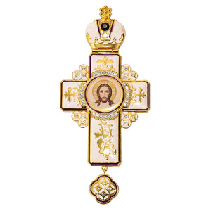 Mạ vàng Tôn Giáo chính thống crucifix Jesus Hy Lạp Nga Ukraine palestine Ethiopia biểu tượng Chéo Mặt Dây chuyền vòng cổ cho prist - Product Image 2