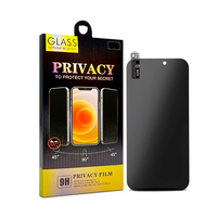 Protection d'écran en verre trempé anti-espionnage, dureté 9H, clarté HD 99%, bords 3D/2.5D, anti-graisse, anti-choc, 0.33mm pour mobile