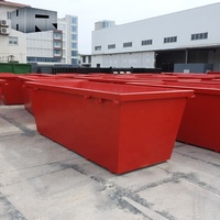 Conteneur à déchets en acier robuste Poubelle empilable pour déchets solides pour la construction et l'utilisation industrielle