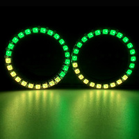 Revêtement transparent imperméable à l'eau 90mm paire RGB Chasing Halo Anneaux Angel Eye Kit pour BMW X6 E71 Led Halo Anneaux Phare