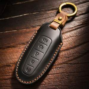 Étui pour clé de voiture en cuir, porte-clés intelligent pour Lincoln Aviator, Navigator et série Navigator, porte-clés de voiture en cuir véritable - Product Image 1