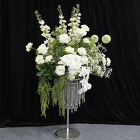 Luxe Kunstbloemenbol Witte Roos Orchidee Bloemstuk Bruiloft Tafeldecoratie Evenement Decoratie Groothandel