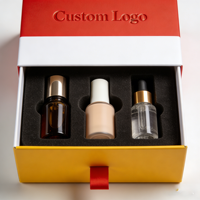 Emballage de luxe sur mesure en boîte coulissante biodégradable pour produits cosmétiques et soins de la peau, réutilisable, carré, en carton rigide