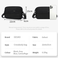 Ozuko 9798 aksesori dompet teknologi tahan air membawa penyimpanan untuk kabel, telepon, kabel, Airpods, Flash Drive USB, item harian