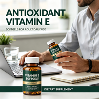 Gélules de Vitamine E pour Adultes en Marque Blanche OEM – Force et Emballage Personnalisés, Vente en Gros, Supplément Antioxydant pour Soins de la Peau