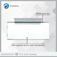 Layar LCD 7-Segmen SCCdisplay GW008 Kualitas Pabrik, HTN Biru Negatif, Lampu Latar LED untuk Kendaraan, Kecerahan 500, Pemasangan PIN