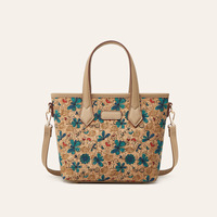 Sac à bandoulière décontracté vintage WS183 avec imprimé, fermeture éclair, deux poignées, doublure en polyester, nouveau sac de shopping, sac fourre-tout pour femmes