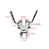 Support de montage de tambour Tom réglable professionnel pince d'extension d'usine Instruments de musique accessoire de pince de tambour en plastique en acier