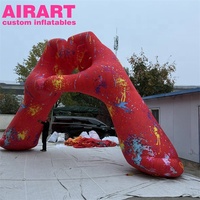 Décoration personnalisée pour la Saint-Valentin, arche gonflable en forme de cœur rouge à vendre