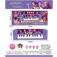 Clavier électronique éducatif pour enfants, thème Groupe de K-POP transfrontalier, avec 5 diapasons, en plastique