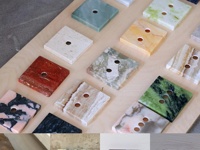Cache-interrupteur mural en marbre naturel STONEKOCC avec logo personnalisé, décoration en pierre de qualité supérieure pour la rénovation intérieure