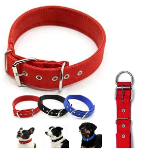 In Stock <b>Dog</b> Collar Soft Leather Lined Polypropylene Foam Solid Pattern with Ribbon Decoration Non-Choking Wholesale - Product Image 1
