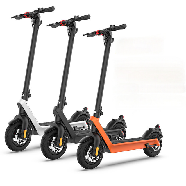 Pro Kick Scooter Foldable 10Inch Electric Offroad Scooter With Big Wheel 200mm Rear Wheel Brake for Adult