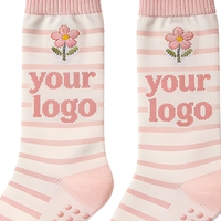 Chaussettes de Pilates antidérapantes rayées en tricot pour jeunes, respirantes, antibactériennes, pour entraînement sur Reformer, en matière douce pour la peau