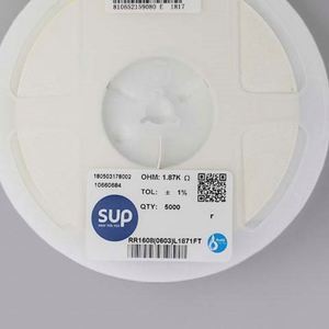 Bulk Discount RR1608 0603L1871FT 0603 1608 Resistors Chip Resistors SMD Resistors 1.87Kohm 1% 1/10W Thick Film Resistor - Product Image 1