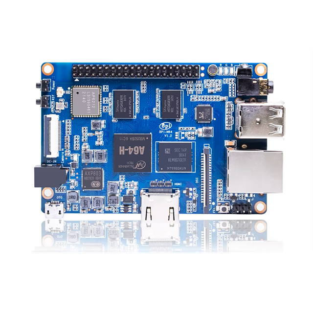 Banana Pi BPI-M64 Allwinner A64 Single Board Computer 2GB DDR3 8GB eMMC Quad Core Processor Supports Linux Development Board