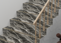 Carreaux de sol en porcelaine polie effet marbre, design moderne, pour escaliers, vente en gros en Chine
