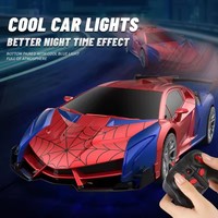 Mainan mobil Remote Control 1:18, mobil listrik RC dengan lampu dan pengontrol hadiah ulang tahun untuk anak laki-laki dan perempuan