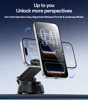 Support de téléphone de voiture Yesido C276 avec base rotative à 360°, bras extensible et ventouse magnétique puissante