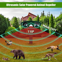 Répulsif solaire pour animaux, détecteur de mouvement extérieur, répulsif pour chats, chiens, renards, dispositif de dissuasion pour animaux, ferme, jardin, répulsif solaire pour animaux