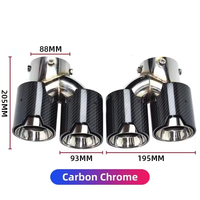 Embout d'échappement DEX pour M240i/M340i/M440i G20 G21 G23 G42, style performance, en fibre de carbone, double sortie d'échappement, silencieux, embout de tuyau d'échappement