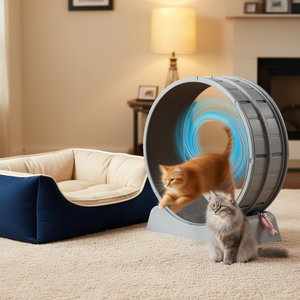 Rueda de ejercicio PetSmart para gatos y perros, rodillo de fitness manual para interiores, gris D0100XUJBFV - Product Image 2