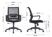 Nouvelle chaise de bureau ergonomique exécutive moderne avec accoudoirs confortables, pivotante, en maille, réglable et avec soutien lombaire