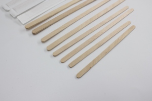 Bâtonnets à café jetables écologiques en bois de bouleau naturel, pour boissons chaudes, cocktails, lait - Product Image 3