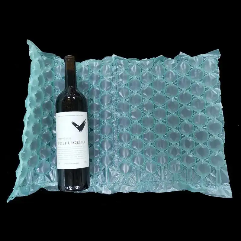 OEM 200m Wrap Protective Express Bags Filling Plastic Wholesales Medical Inflatable Packing Bubble Bag Air Cushion Wine