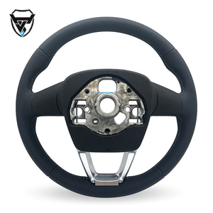 Volante modificado semiperforado de cuero negro personalizado adecuado para <span class=keywords><strong>Audi</strong></span> A3 2012-2022 de - Product Image 2