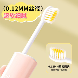 Radish Shaped Travel Toothbrush Soft Bristles Foldable Portable For Daily Use - Product Image 4