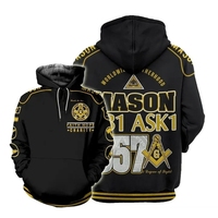 Freemasonry pirâmide designer casual 6xl, plus size, blusão de capuz, manga longa personalizado, clássico, preto