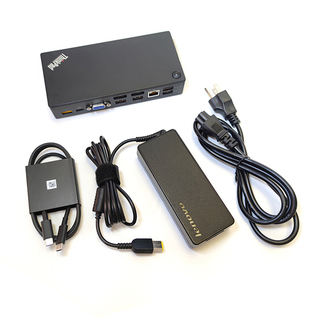 Used & 40A90090US 40A90090EU ThinkPad USB-C UltraDock With 90W AC Adapter 40a90090us Thinkpad Usb Type-c Dock Station, Black