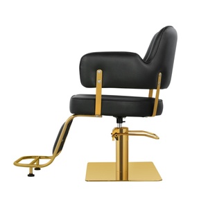 Vente en gros de chaise de coiffure inclinable de luxe en or noir équipement de salon de haute qualité design élégant pour chaise de salon de barbier <span class=keywords><strong>spa</strong></span> - Product Image 4
