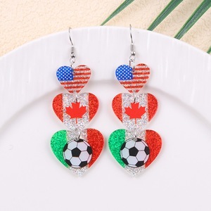 Pendientes con Bandera Personalizada, Chapados en <span class=keywords><strong>Oro</strong></span> Rosa, Nombre del País Grabado en la Parte Posterior - Product Image 5