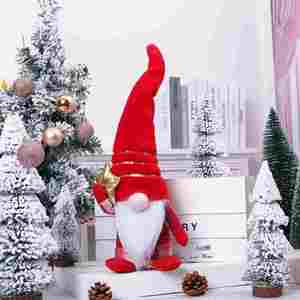 Cross-<b>border</b> New Arrival Nordic Plush Sequin Handmade Felt Christmas Faceless Doll Set Santa Claus Figurine Window <b>Display</b> - Product Image 3