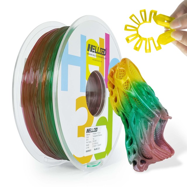 HELLO3D OEM/ODM Flexible TPU/PETG/PLA 1.75mm 3D Printing Filament 200C Guangdong Moulding Service Shoes 85A-95A 0.8kg/roll