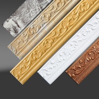 Bande de bordure auto-adhésive 3D en mousse XPE imperméable de 10 m pour plinthe, plafond et coin intérieur