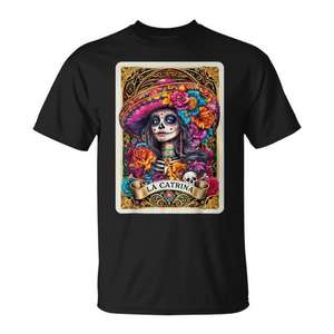 Camiseta para mujer La Catrina Day Of The Dead Sugar Skull - Product Image 1