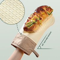 Ensemble de mitaines de four résistantes à la chaleur Maniques de four Gants de four en silicone pour la cuisson des grillades